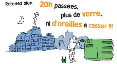 Ne déposez pas de bouteilles après 20 h par respect pour le voisinage