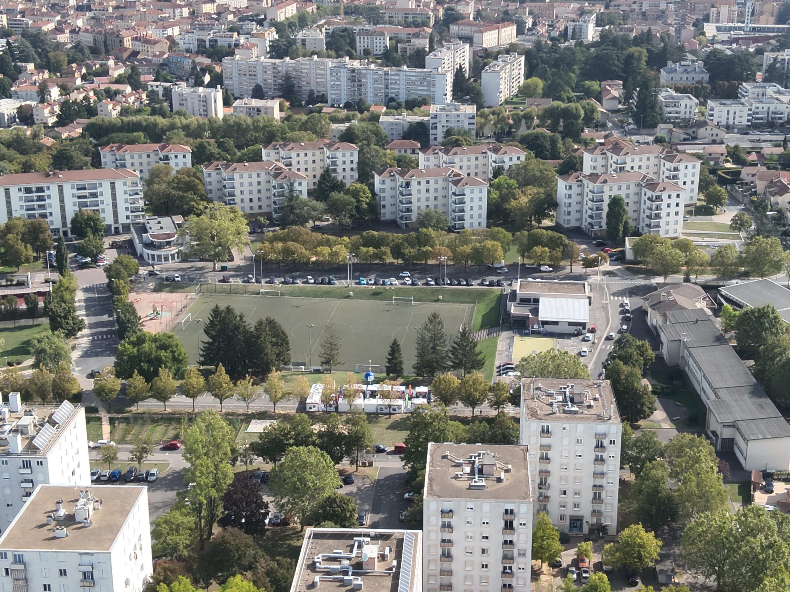 Vue du ciel du quartier de Belleroche