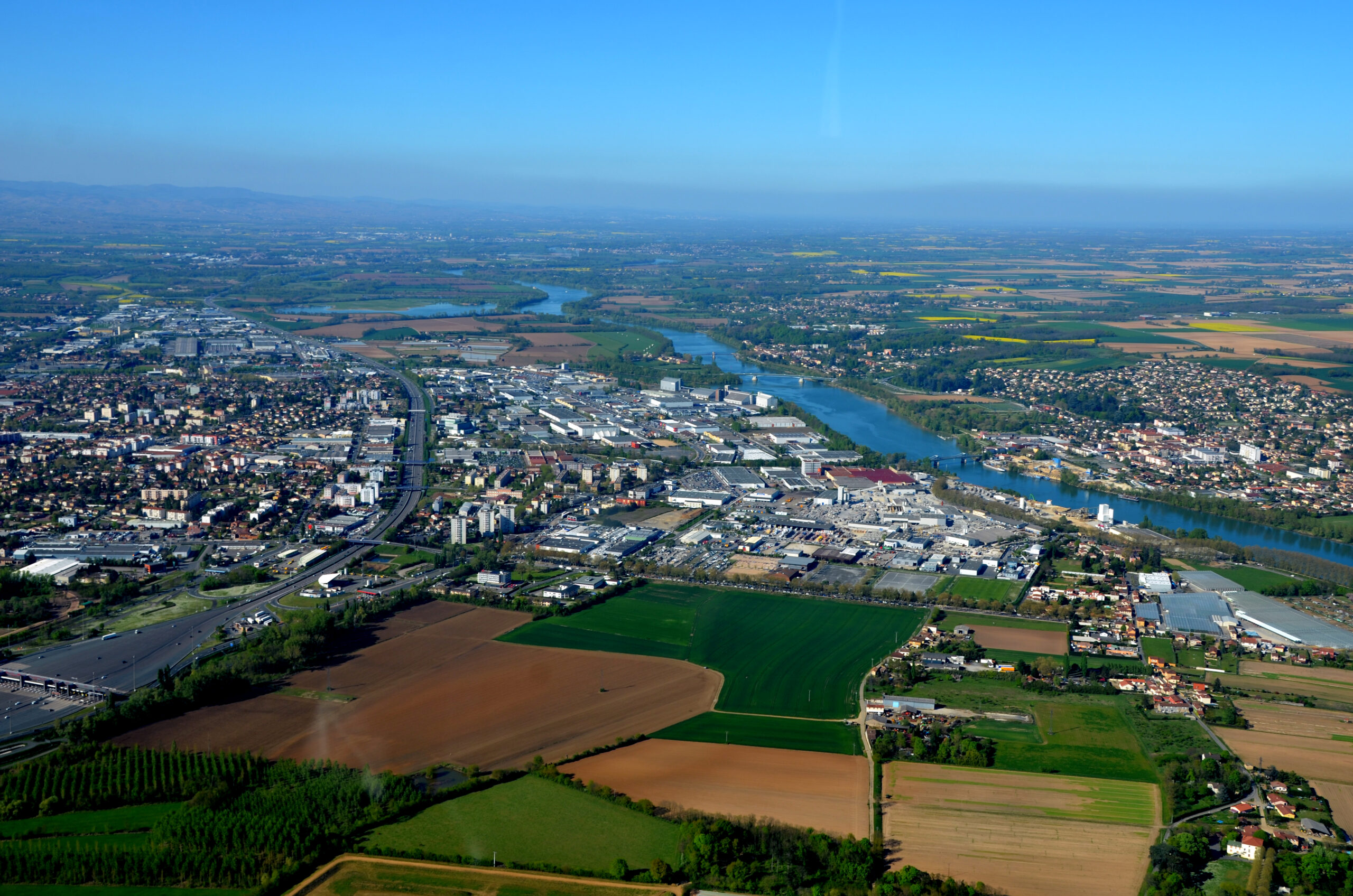 Vue territoire drone villefranche saone