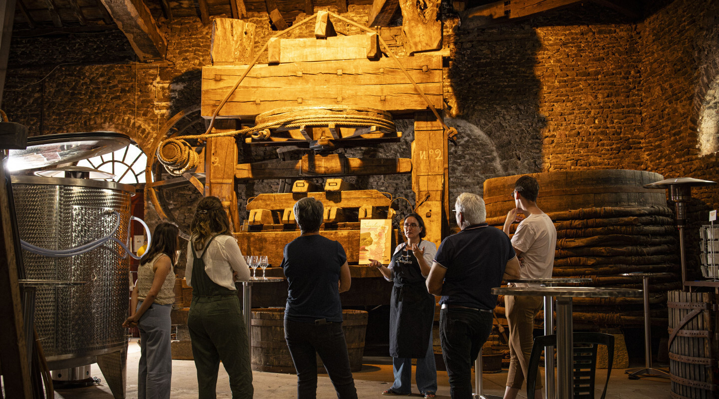 Visite d'une cave dans le beaujolais - œnotourisme