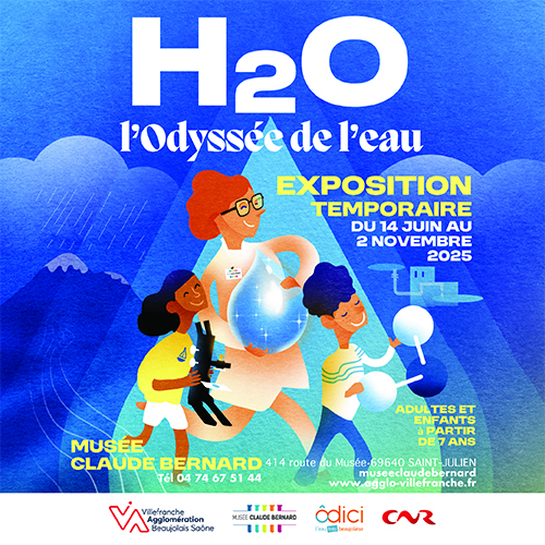 Affiche de l'exposition H2O du Musée Claude Bernard