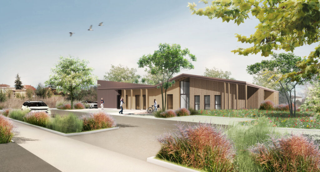 Perspective d'architecture du bâtiment de la future crèche de Blaceret