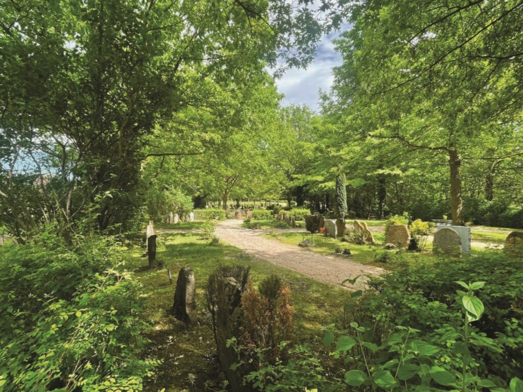 sépultures au cimetière paysager